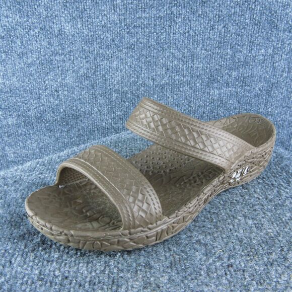 Hawaiian By Grandes Women Slide‎ Sandal Shoes Size 10 Medium Brown Synthetic - Picture 1 of 9